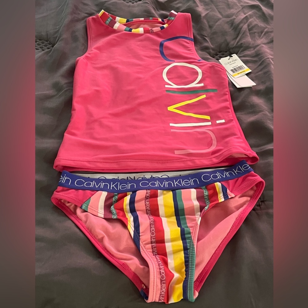 NWT Girls Calvin Klein Tankini size M (8/10)